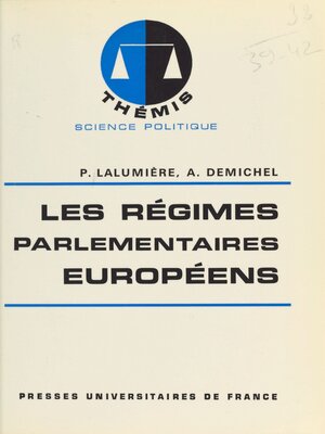 cover image of Les régimes parlementaires européens